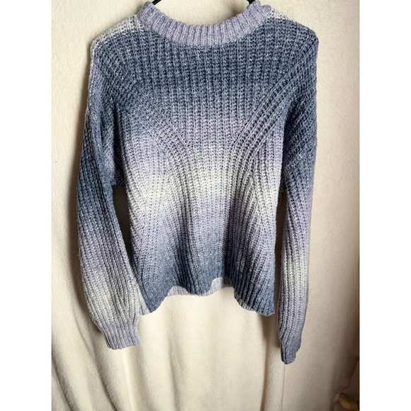 a new day Sweaters - A New Day Ombre Chunky Knit Crew Neck Sweater Blue Purple Gradient Womens Medium